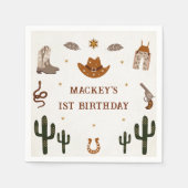 Serviette En Papier Western Cowboy fête d'anniversaire (Devant)