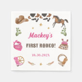 Serviette En Papier Western Cowboy fête d'anniversaire (Devant)