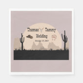 Serviette En Papier Western Cowboy & Indians Mariage à thème (Devant)