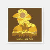 Serviette En Papier Western Cowboy Parties scintillant Horse Lasso Per (Devant)