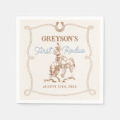 Serviette En Papier Western Cowboy Premier Rodéo 1er Anniversaire (Devant)
