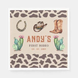 Serviette En Papier Western Cowboy Premier Rodeo Boys Anniversaire