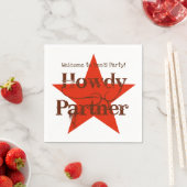 Serviette En Papier Western Cowboy Red Star Anniversaire (En situation)