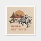 Serviette En Papier Western Cowboy Rodeo 1er Anniversaire Napkins (Devant)