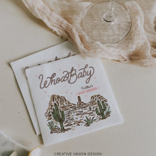 Serviette En Papier Western Cowgirl Girl Baby Shower