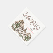 Serviette En Papier Western Cowgirl Girl Baby Shower (Coin)