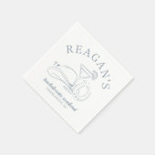 Serviette En Papier Western Cowgirl mignon main tiré Bachelorette Part (Coin)