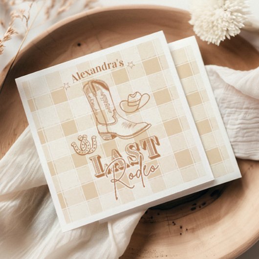 Serviette En Papier Western Dernier Rodeo Bachelorette Party