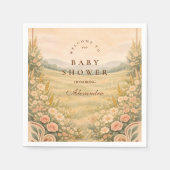 Serviette En Papier Western Desert Floral Baby Shower (Devant)