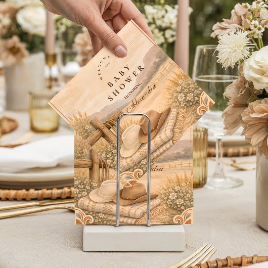Serviette En Papier Western Desert Saddle Baby Shower