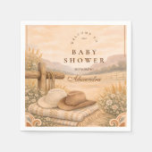 Serviette En Papier Western Desert Saddle Baby Shower (Devant)