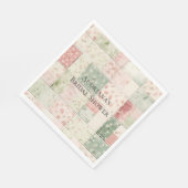 Serviette En Papier Western Farm Mint Rose Floral Quilt Motifs (Coin)