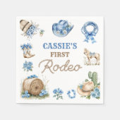 Serviette En Papier Western First Rodeo Cowboy Birthday Napkins (Devant)