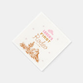 Serviette En Papier Western First Rodeo Cowgirl 1st Birthday (Coin)