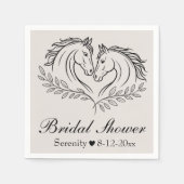 Serviette En Papier Western Horse Rustic Country Fête des mariées (Devant)