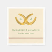 Serviette En Papier Western Horseshoe Mariage (Devant)