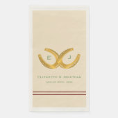 Serviette En Papier Western Horseshoe Mariage (Devant)