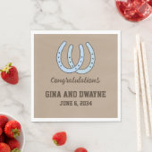 Serviette En Papier Western Horseshoe Mariage serviettes personnalisée (En situation)