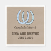 Serviette En Papier Western Horseshoe Mariage serviettes personnalisée (Devant)