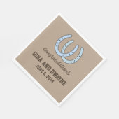 Serviette En Papier Western Horseshoe Mariage serviettes personnalisée (Coin)