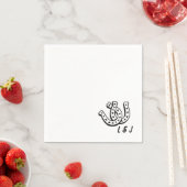 Serviette En Papier Western Mariage Custom Initials Country Cocktail (En situation)