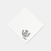Serviette En Papier Western Mariage Custom Initials Country Cocktail (Coin)