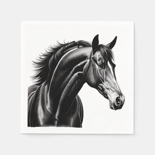 Serviette En Papier Western Mariage Horse Rustique Pays équestre (Devant)