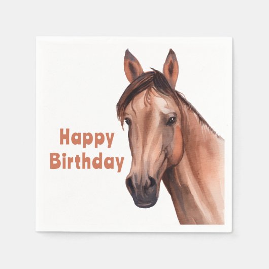 Serviette En Papier Western Mariage Horse Rustique Pays équestre (Devant)