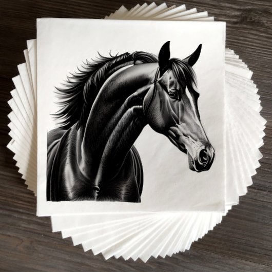 Serviette En Papier Western Mariage Horse Rustique Pays équestre