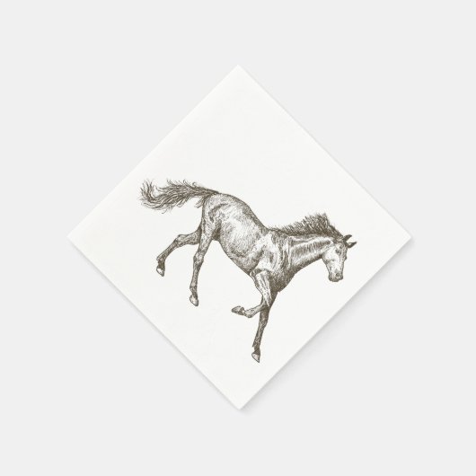 Serviette En Papier Western Mariage Horse Rustique Pays équestre (Coin)