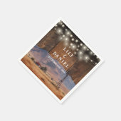 Serviette En Papier Western Mountain Ranch Barn Wood Wedding (Coin)