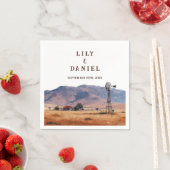 Serviette En Papier Western Mountain Ranch Wedding (En situation)