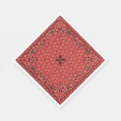 Serviette En Papier Western Paisley Red Bandana (Coin)