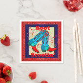 Serviette En Papier Western Party Cowboy Boot Scootin' Dance (En situation)