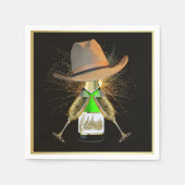 Serviette En Papier Western Party Cowboy Casquette Champagne Frieworks (Devant)