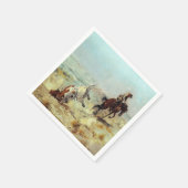 Serviette En Papier Western Party Napkins Cowboy Roping A Steer (Coin)