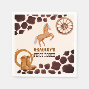 Serviette En Papier Western premier rodéo saddup cheval fête d'anniver