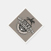 Serviette En Papier Western Rodeo AJOUTER NOM Old West Steer Roping Ro (Coin)