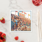 Serviette En Papier Western Rodeo Little Cowboy Roping (En situation)