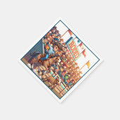 Serviette En Papier Western Rodeo Little Cowboy Roping (Coin)
