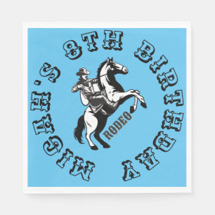 Serviette En Papier Western Rodeo Southern Ranch Cowboy sur cheval