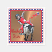 Serviette En Papier Western Rodéo Star Mutton Busid (Devant)