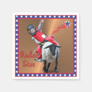 Serviette En Papier Western Rodéo Star Mutton Busid