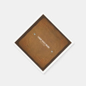 Serviette En Papier Western Rustic Brown en cuir Look & Diamonds Party (Coin)