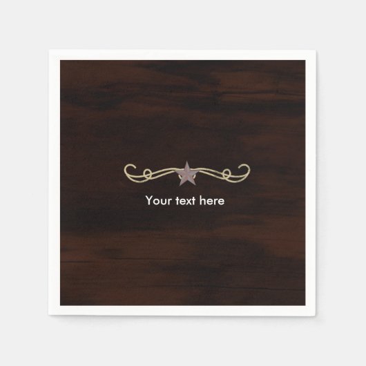 Serviette En Papier Western Star Country Party Diner Cocktail Napkins (Devant)