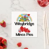 Serviette En Papier Weybridge, Surrey Royaume-Uni aime Mince Pies (En situation)