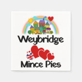 Serviette En Papier Weybridge, Surrey Royaume-Uni aime Mince Pies (Devant)