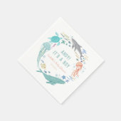 Serviette En Papier Whale Ahoy C'est un Baby shower garçon (Coin)