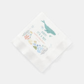 Serviette En Papier Whale Ahoy C'est un Baby shower garçon (Coin)