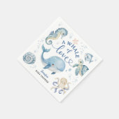 Serviette En Papier Whale Baby Shower Boy Blue Ocean Paper (Coin)